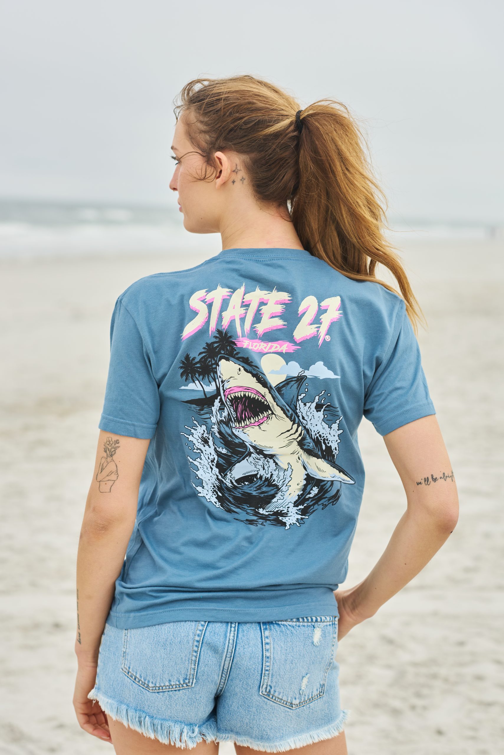 JumpingSharkGirlBack